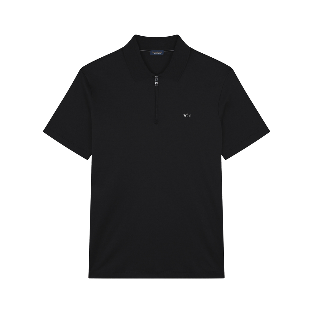 Paul & Shark Aqua Touch Cotton Polo Shirt In Black