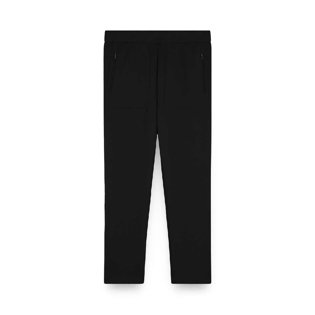 Paul & Shark Supima® Cotton Trackpants With Shark Fin Embroidery In Black