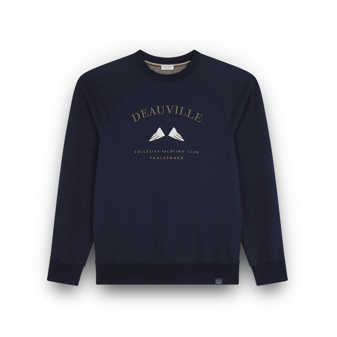 Paul & Shark X-soft Cotton Sweatshirt With Embroidery In Blue