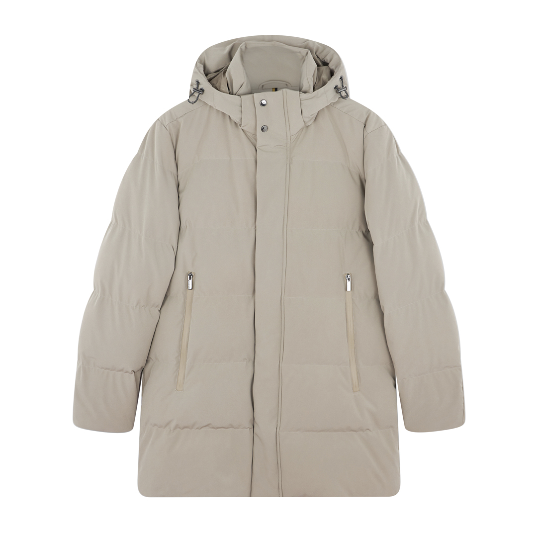 Paul & Shark Men's Beige Typhoon® Re-4X4 Stretch Long Quilted Jacket, Man, : Small