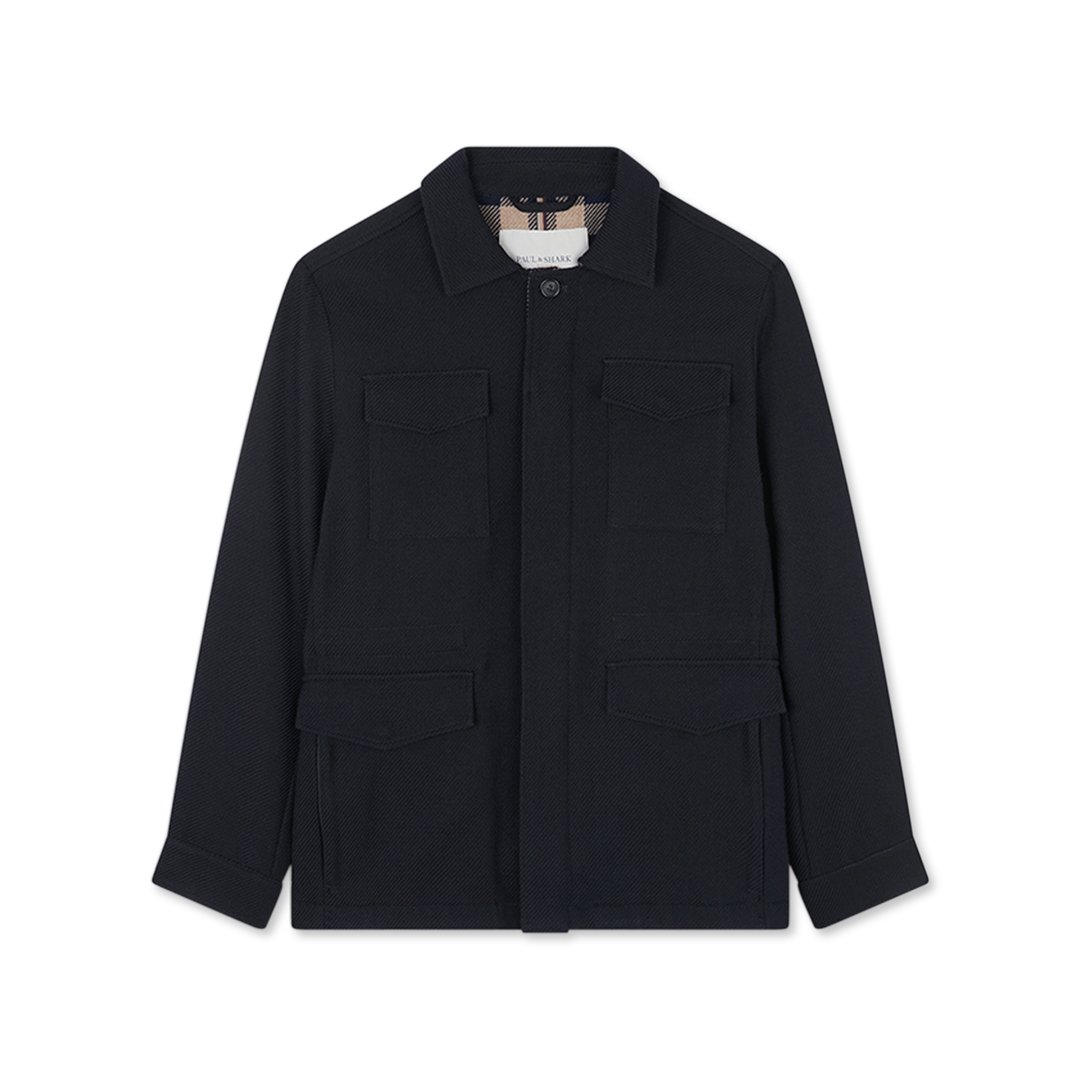 Paul & Shark Field Jacket In Wool In Blue