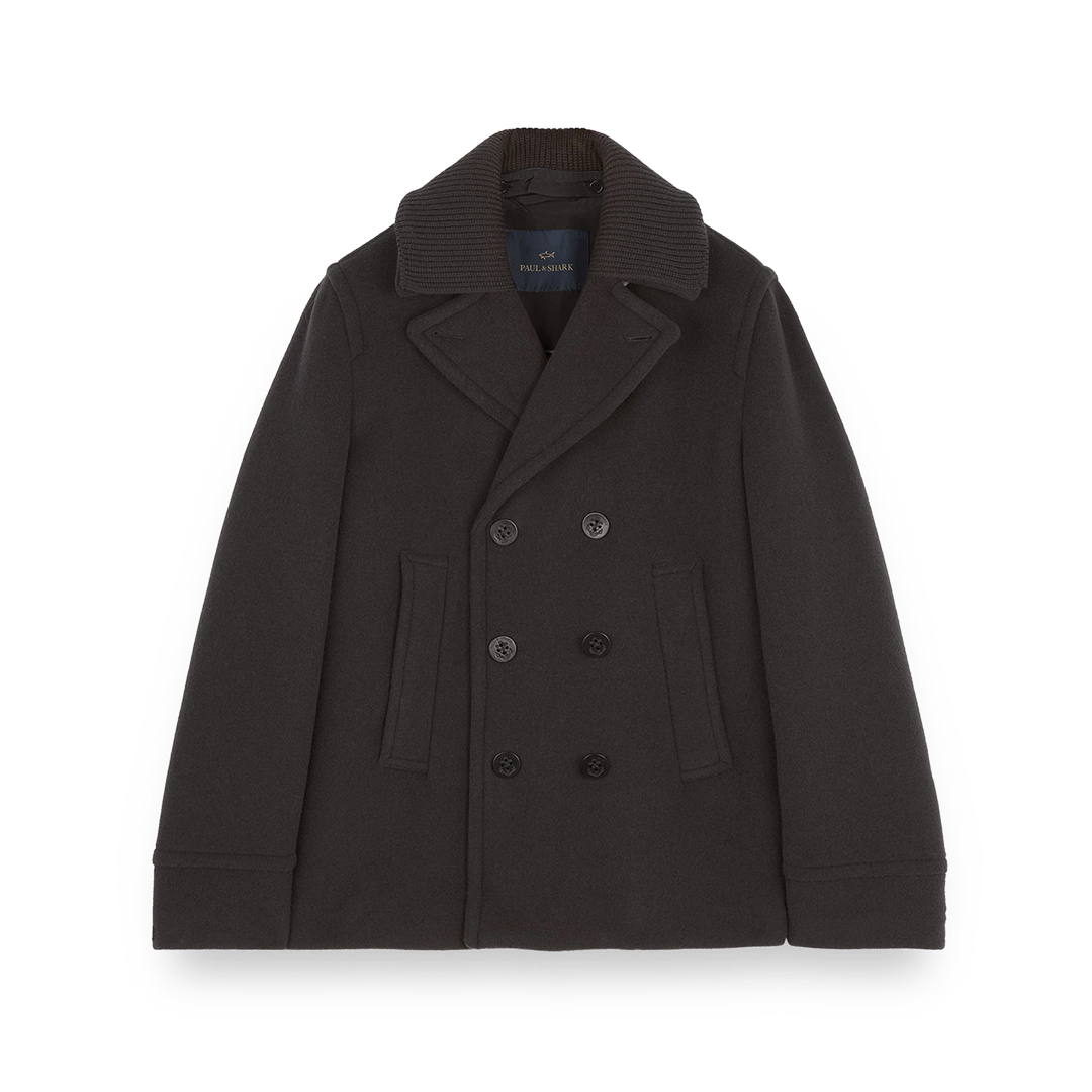 Paul & Shark Peacoat In Wool And Cashmere In Brown