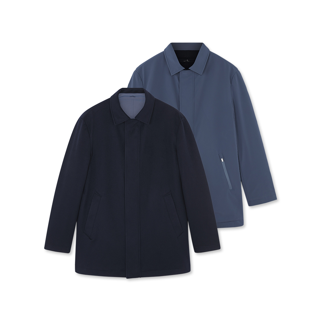 Paul & Shark Reversible Cashmere Carcoat In Multi