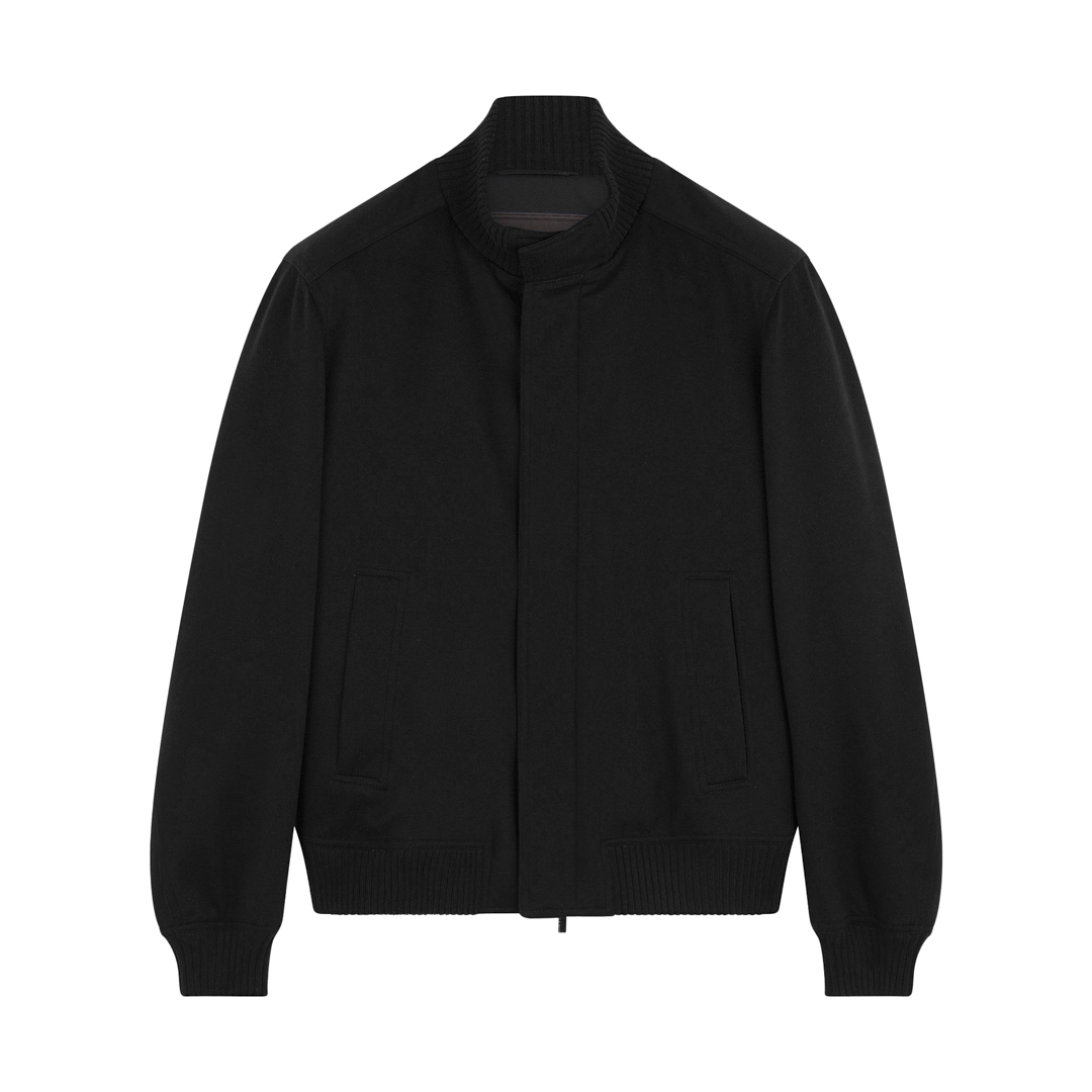 Paolo Blouson in cashmere, Uomo, NERO, Taglia: XL