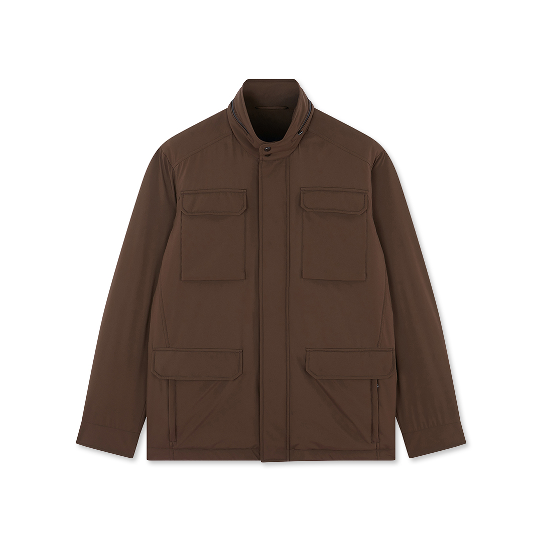 Paul & Shark Typhoon Platinum Field Jacket In Brown