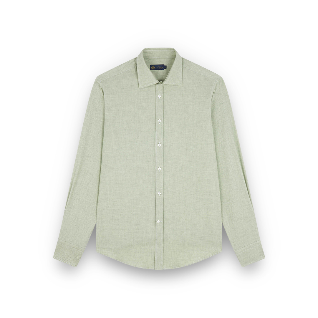 Paul & Shark Cashmere And Cotton Shirt In Green