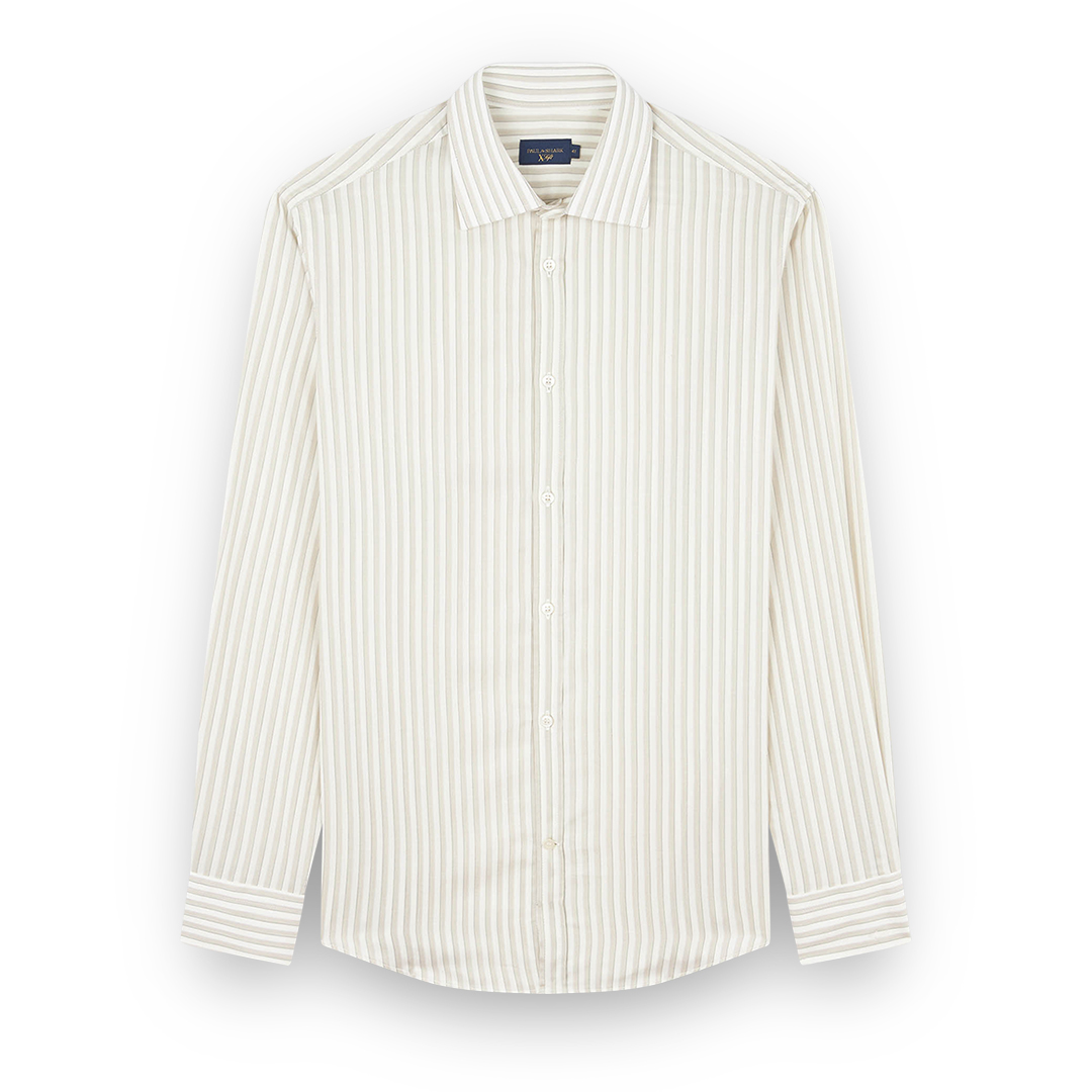 Paul & Shark X-soft Shirt With Striped Pattern In White