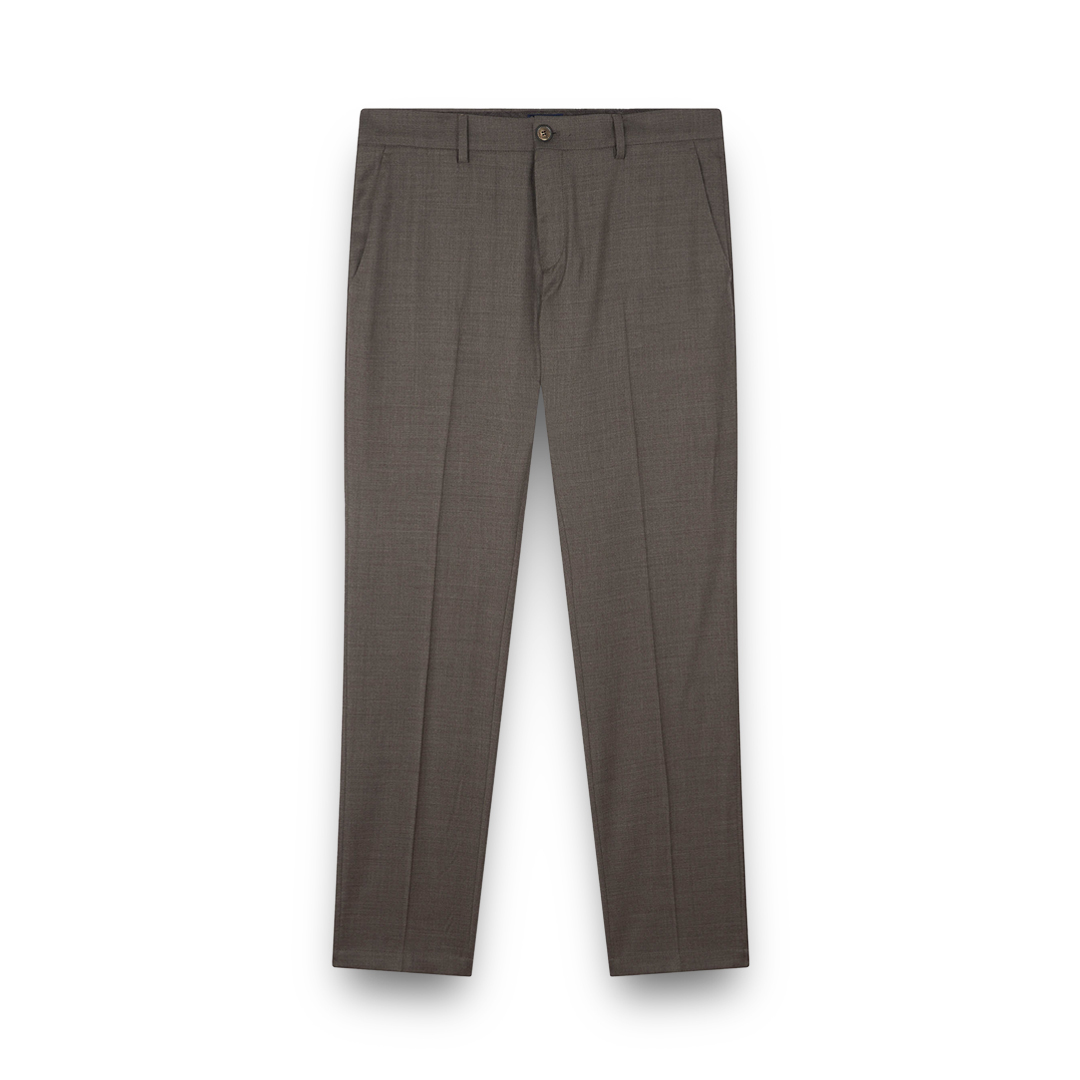 Paul & Shark Wool Chino Trousers In Brown