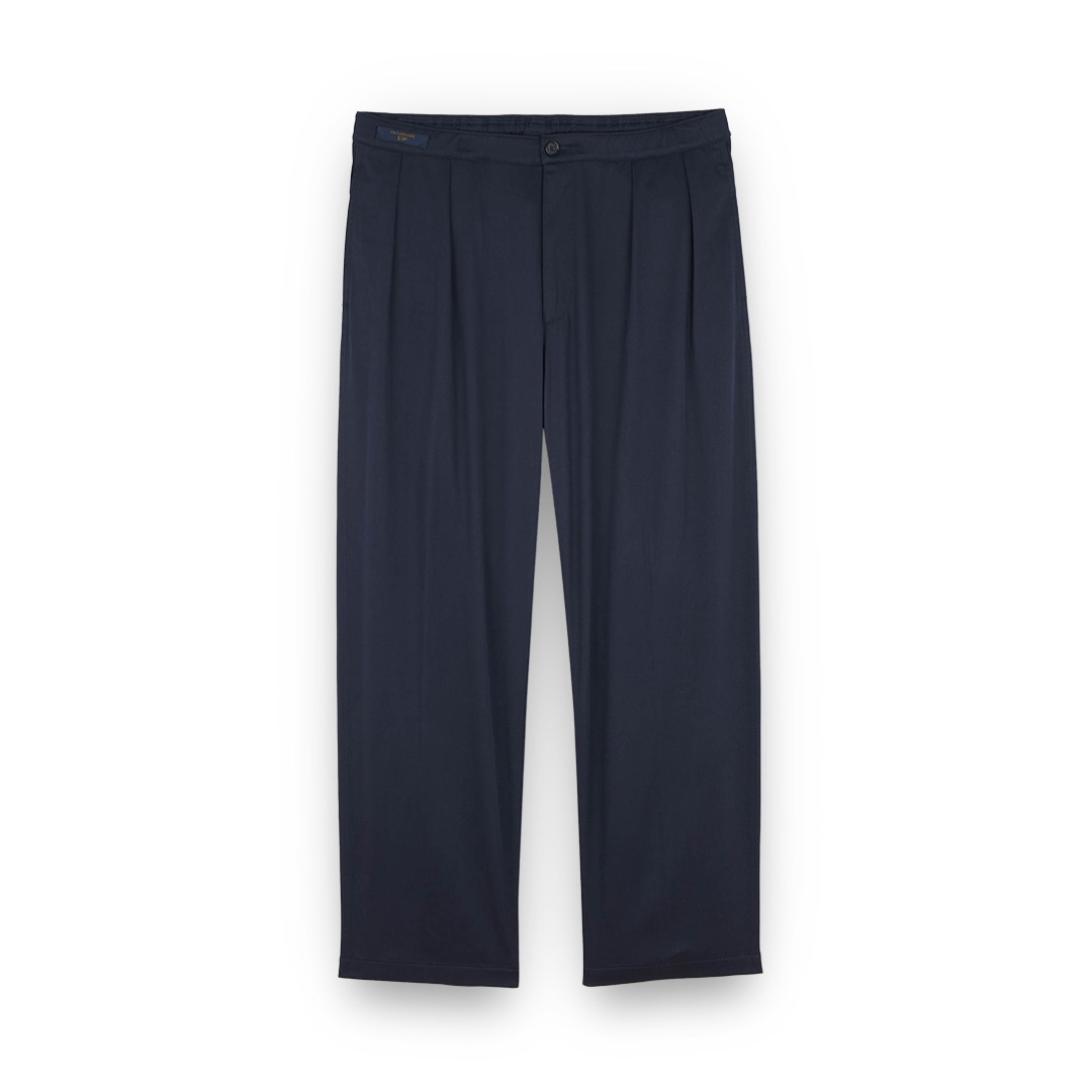 Paul & Shark Xsoft Stretch Cotton And Tencel Trousers With Two Pince In Blue