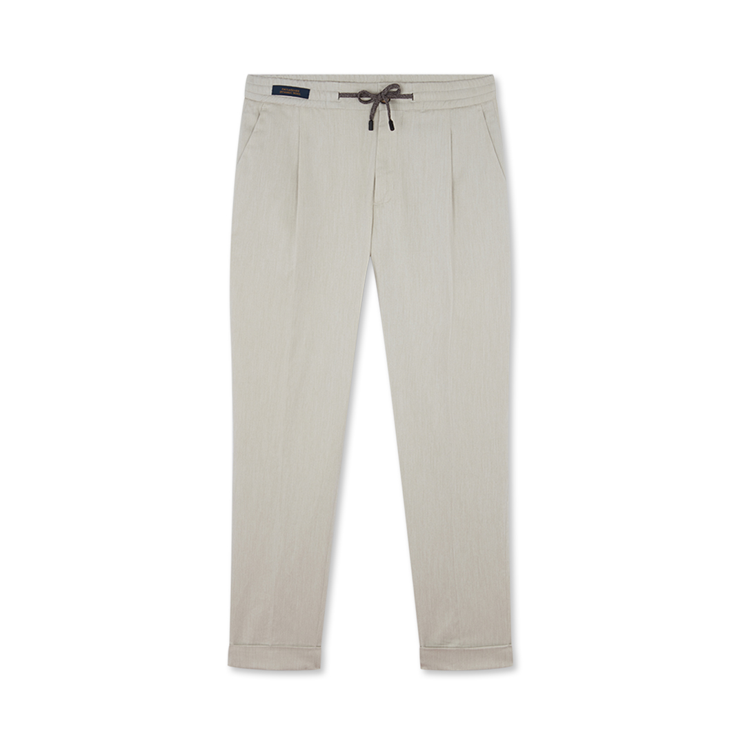Paul & Shark Dynamic Wool Chino Trousers In Brown