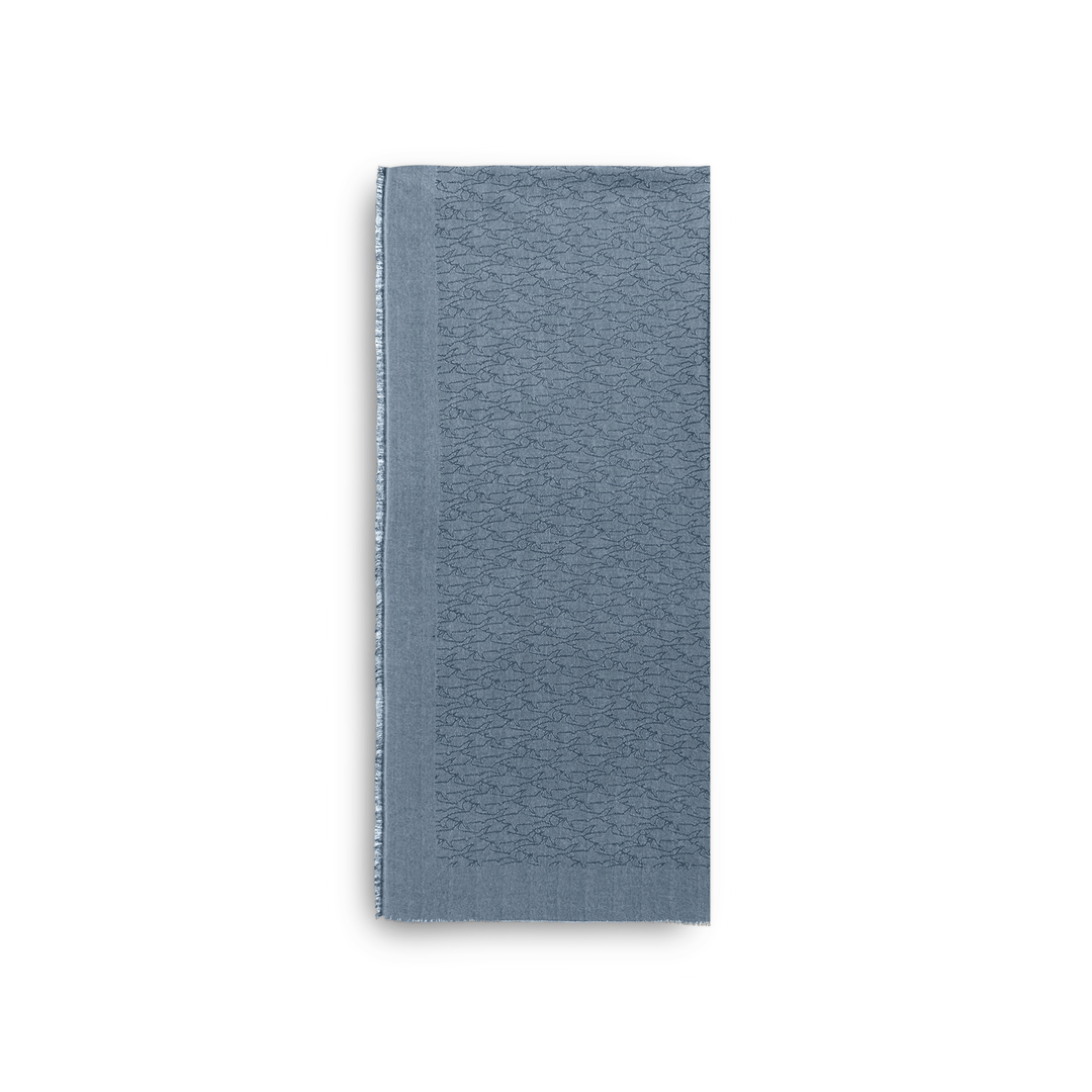 Paul & Shark Sharks Jacquard Scarf In Blue