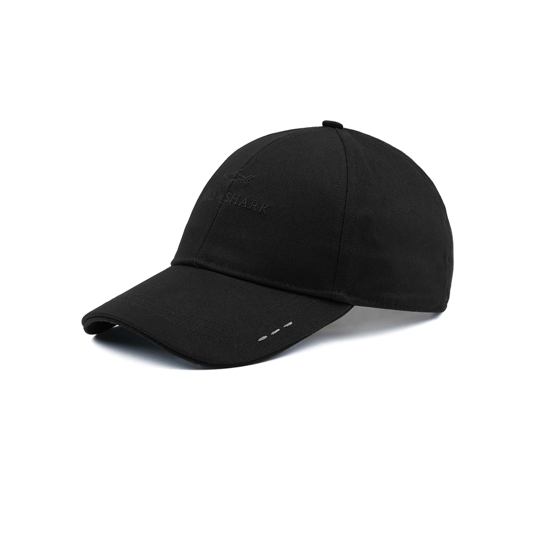 Paul & Shark Cotton Baseball Cap With Logo Embroidery In Black