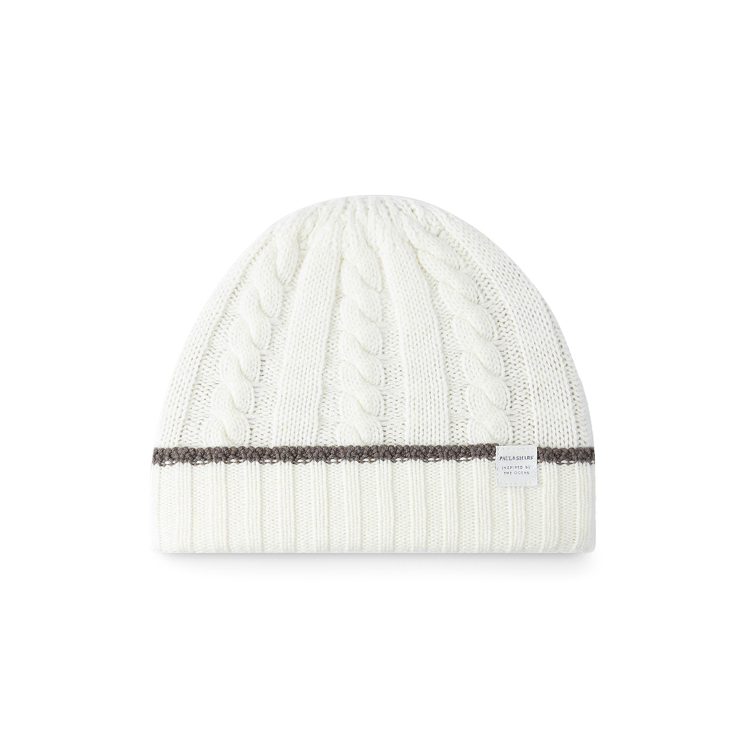 Paul & Shark Wool Cashmere Beanie In White