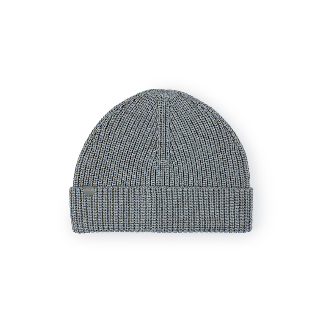 Paul & Shark Wool And Silk Beanie In Green