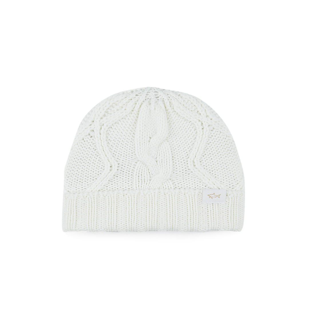 Paul & Shark Merino Wool Beanie In White