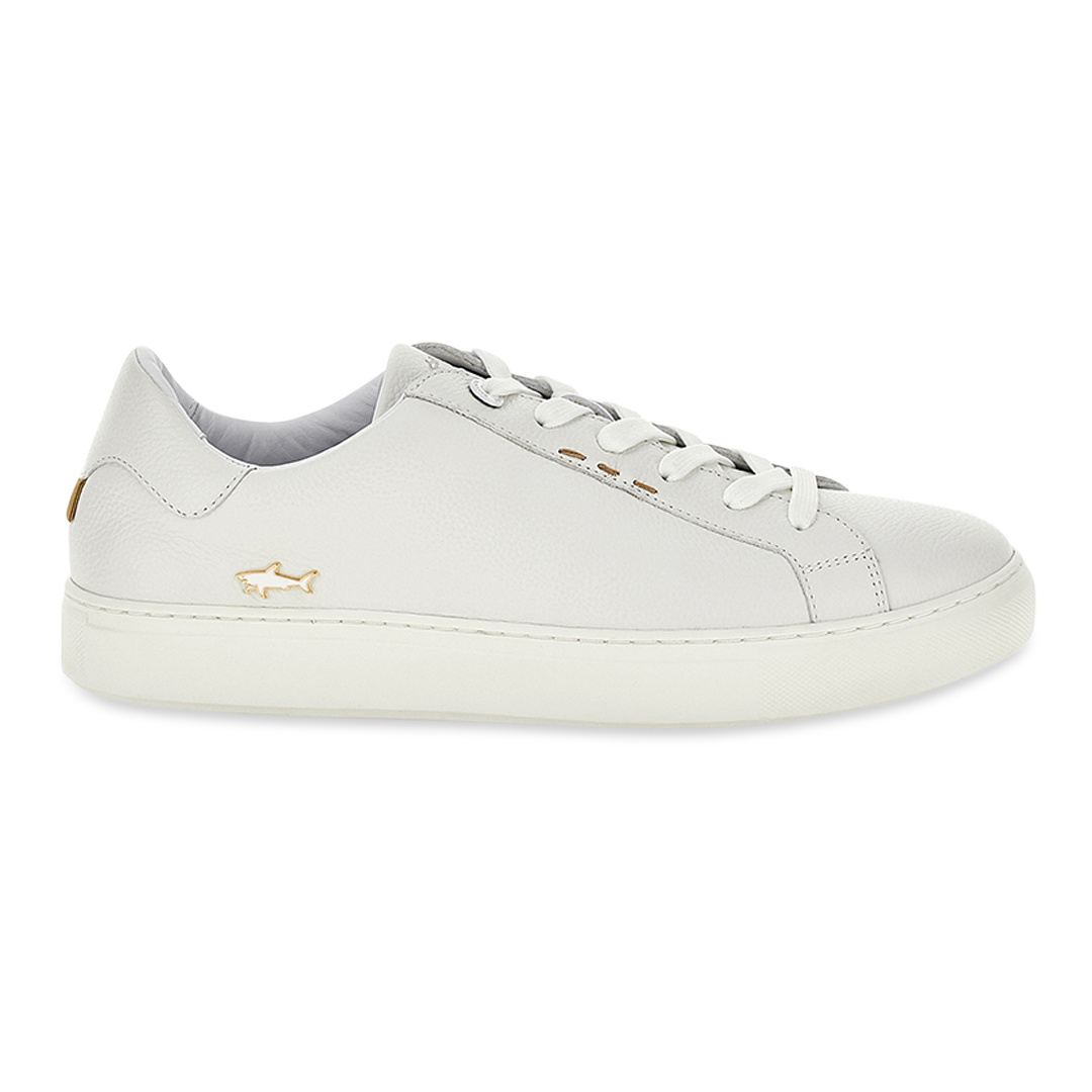 Paul & Shark Men's White Shark Icon Sneakers, Man, Size: 39