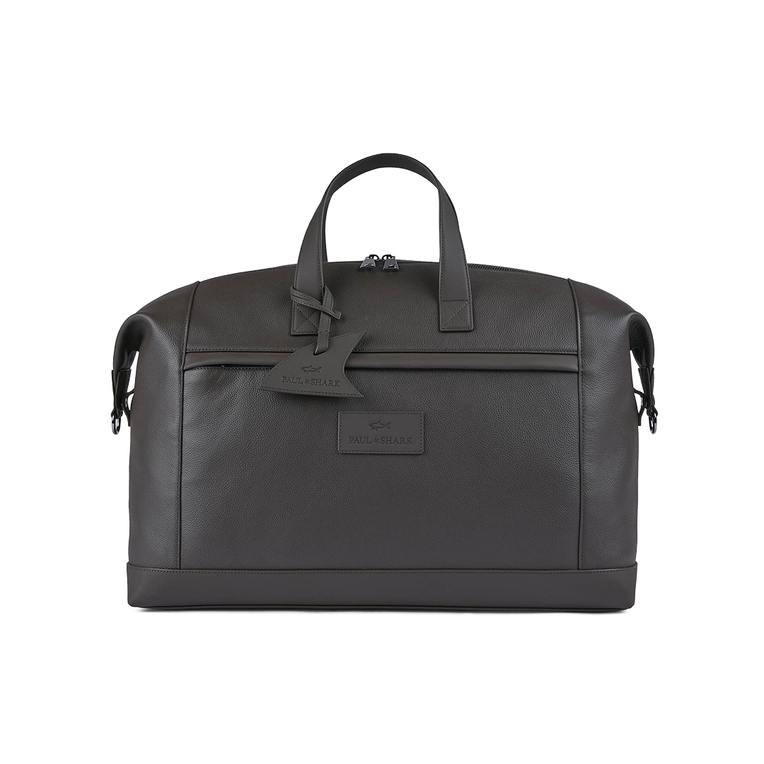 Paul & Shark Tumbled Leather Holdall In Brown