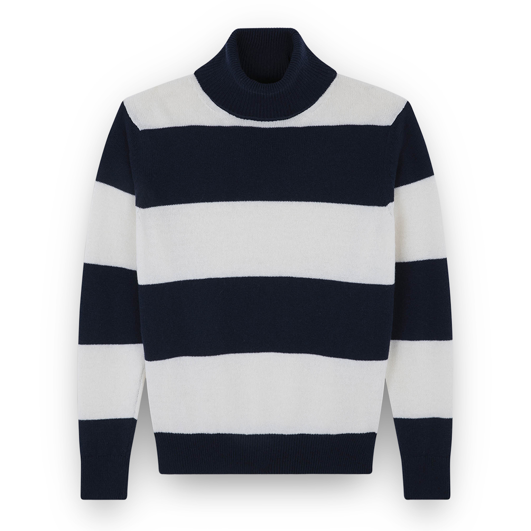 Paul & Shark Wool And Cashmere Turtleneck Sweater In Multi