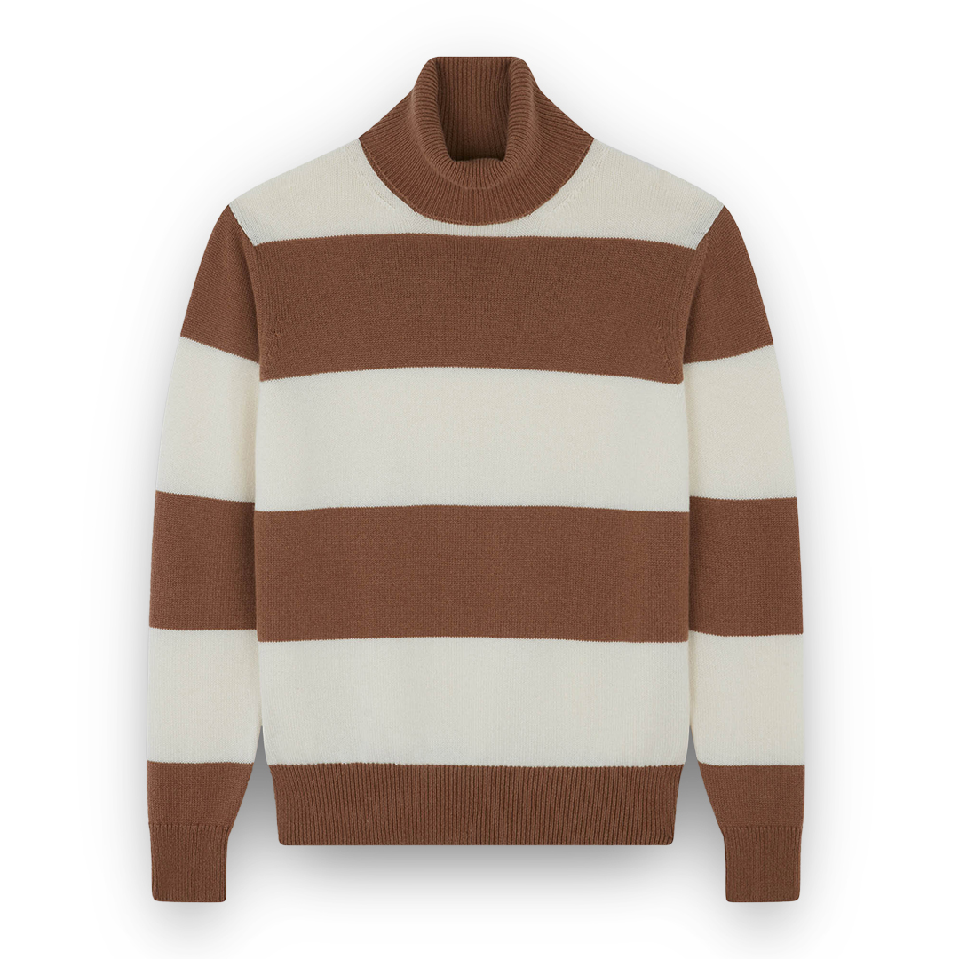 Paul & Shark Wool And Cashmere Turtleneck Sweater In Multi