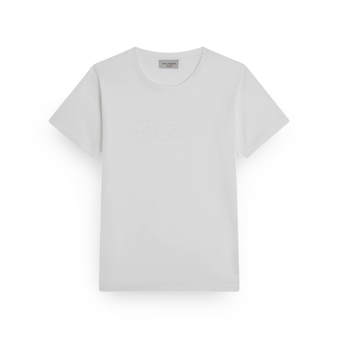 Paul & Shark X-soft Cotton Jersey T-shirt With Logo Embroidery In White