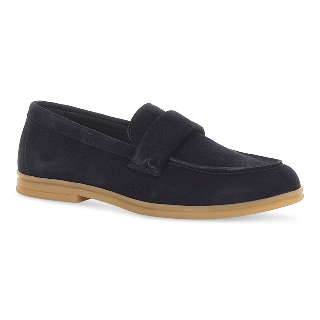 Paul & Shark Women's Dama Blue Riviera Suede Loafer, Woman, Size: 41