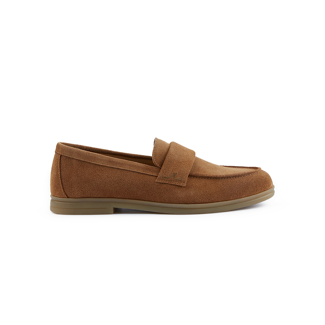 Paul & Shark Riviera Suede Loafer In Sand