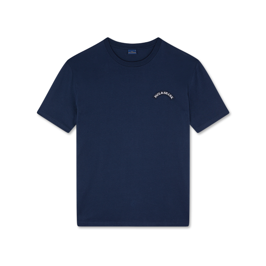 Paul & Shark Light Jersey Cotton T-shirt With Shark Print