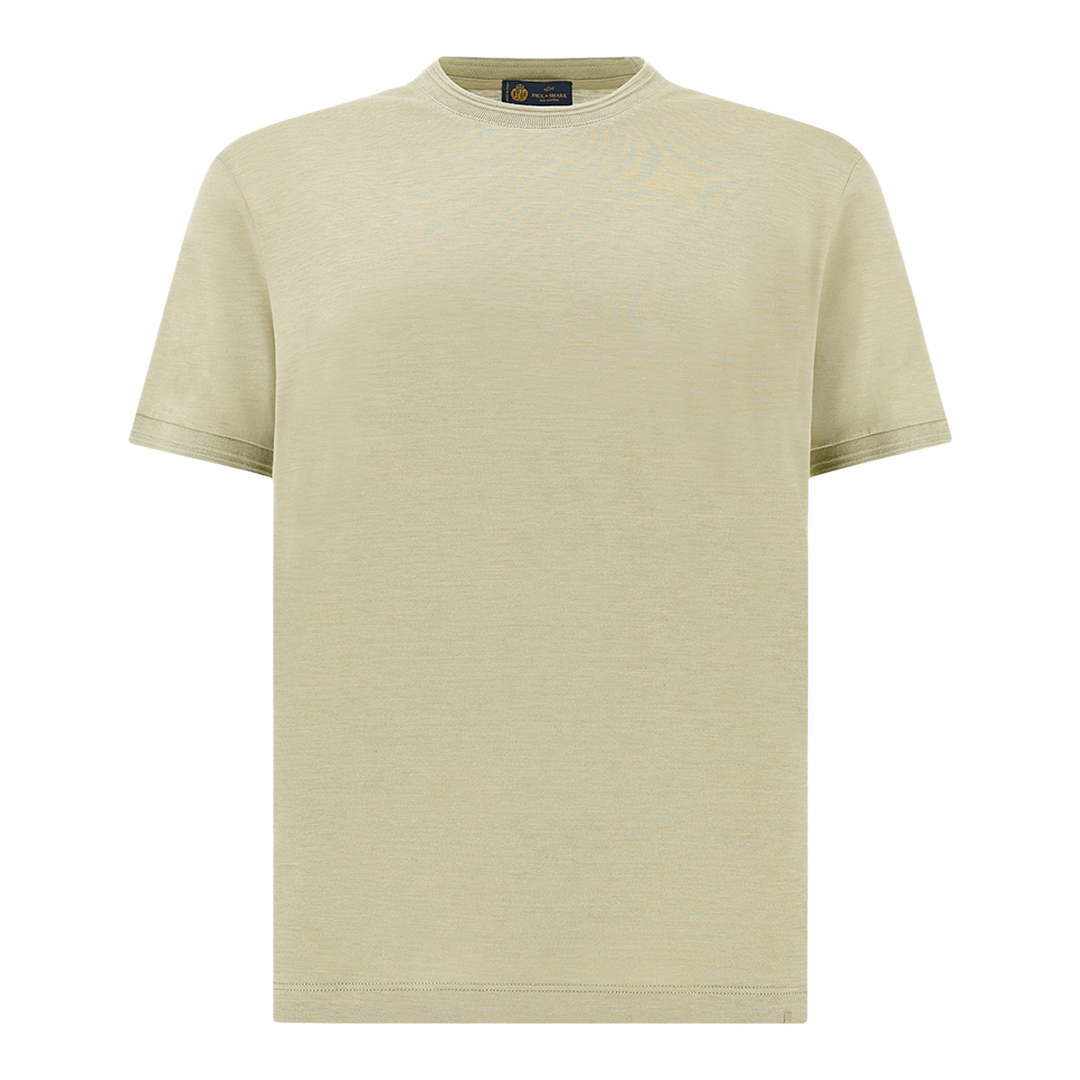 Paul & Shark Men's Sage Green Cotton And Silk T-Shirt, Man, Size: Xxl