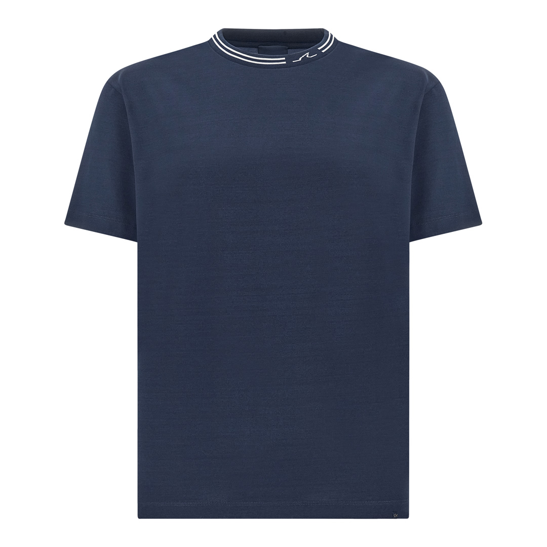 Paul & Shark Men's Dama Blue T-Shirt In Perlé Cotton Jersey, Man, Size: Xxl
