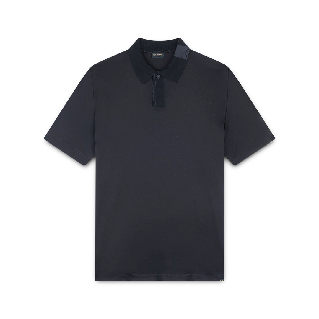 Paul & Shark Polo In Cotone Aqua Touch In Nero