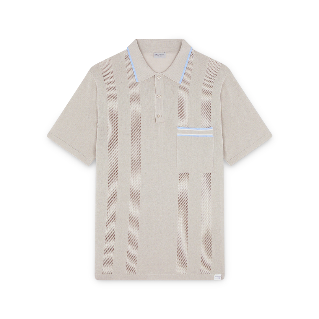 Paul & Shark Polo In Fresco Cotone Con Taschino Asimmetrico In Beige