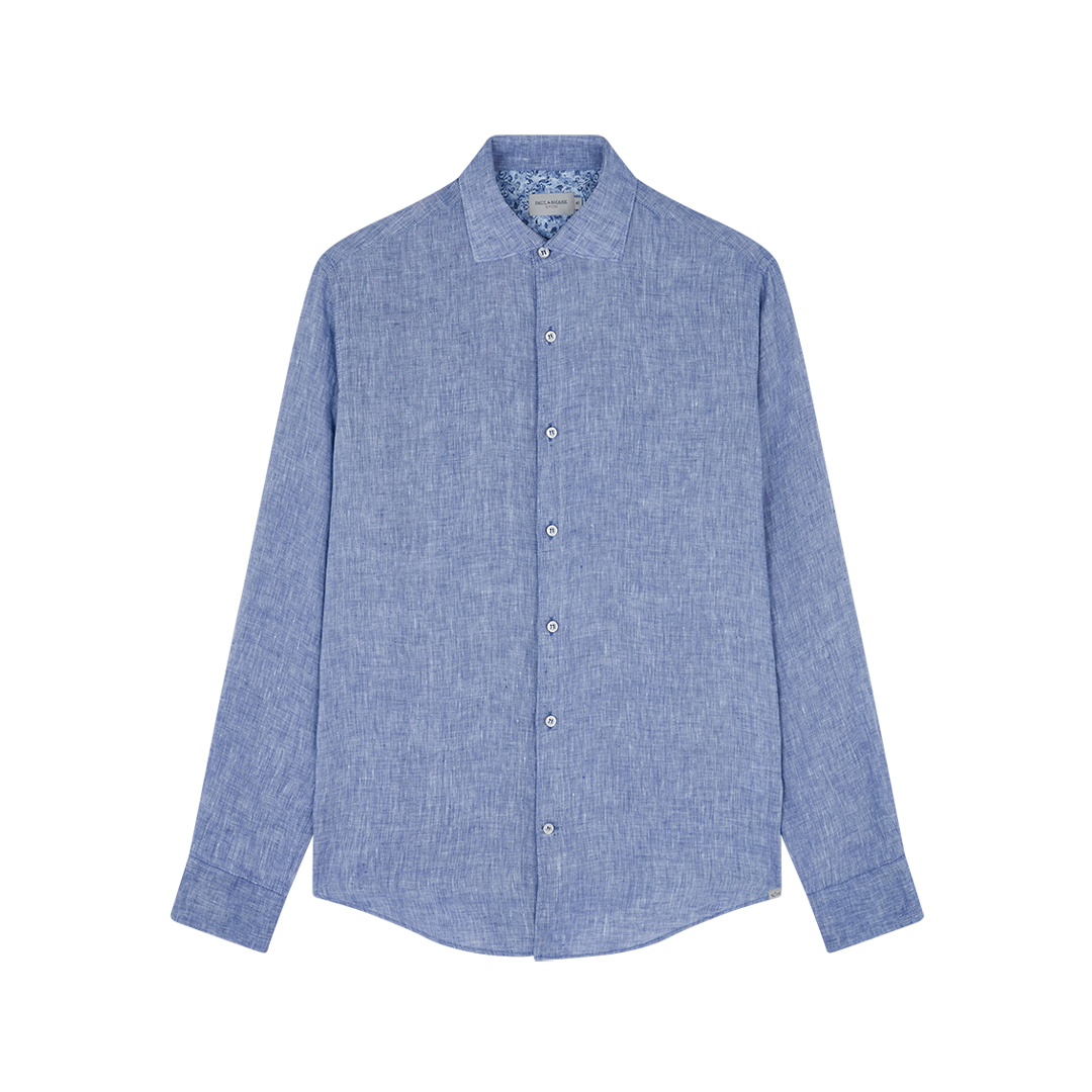 Paul & Shark Camicia In Lino Con Dettagli Stampati In Blu