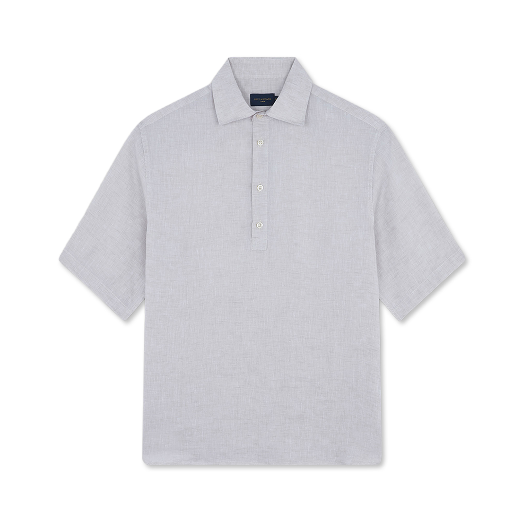Paul & Shark Camicia Popover In Lino In Beige