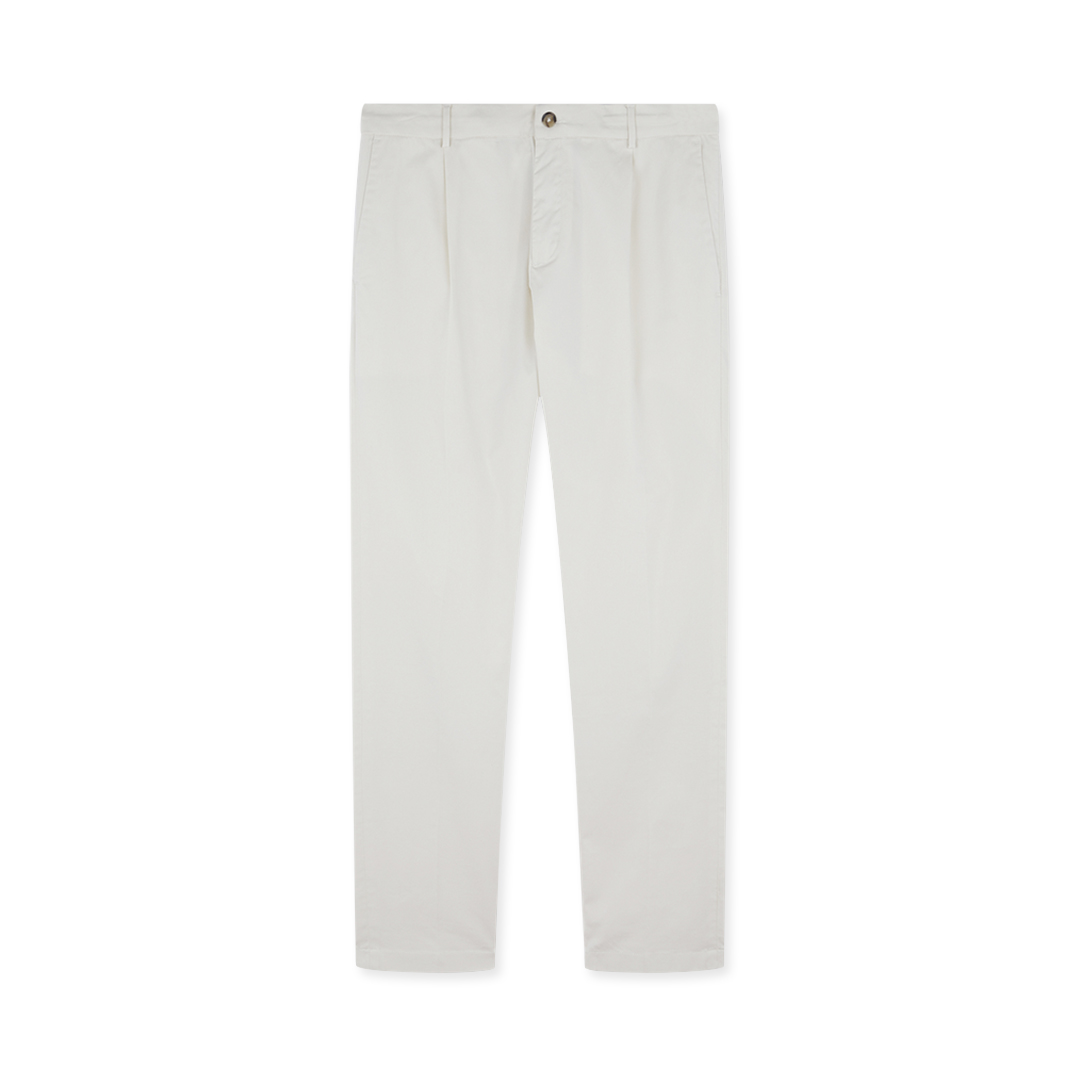 Paul & Shark Pantalone Chino In Cotone E Tencel Stretch In Burro