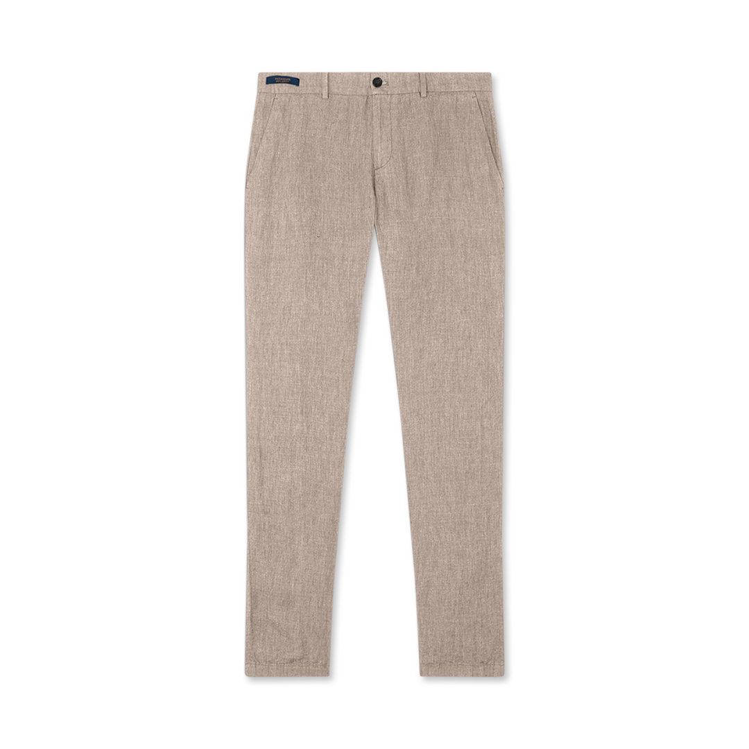 Paul & Shark Pantalone Chino Regular In Lino In Sabbia
