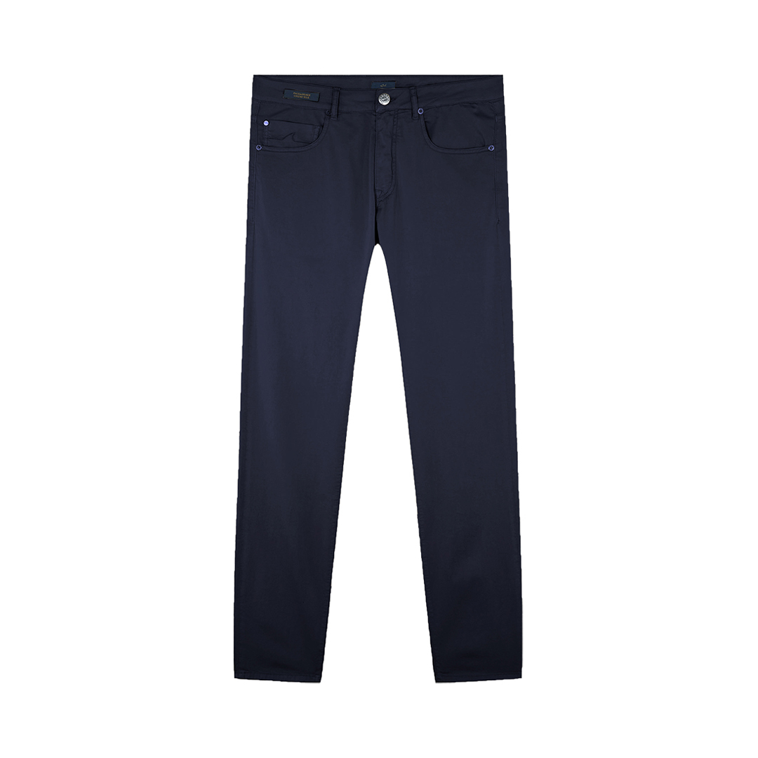 Paul & Shark Pantalone In Seta E Cotone Stretch Chino Silk In Blu