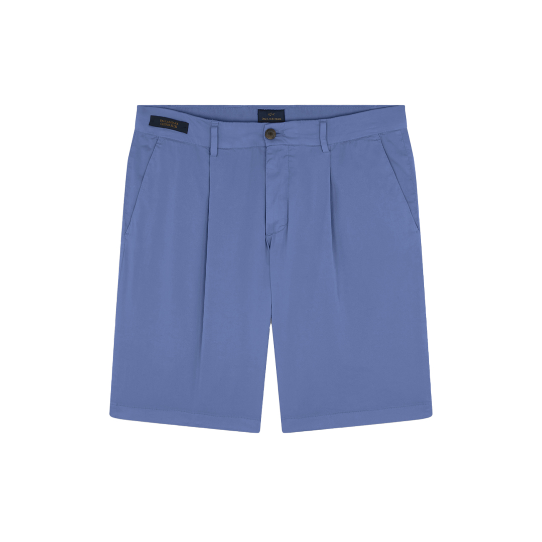 Paul & Shark Bermuda In Seta E Cotone Stretch Chino Silk In Carta Da Zucchero