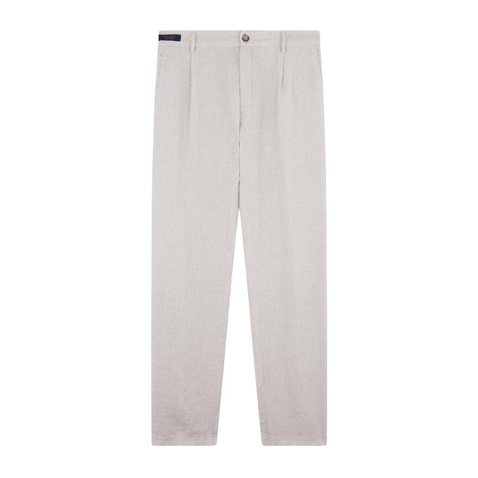 Paul & Shark Linen Chino Pants With Striped Pattern