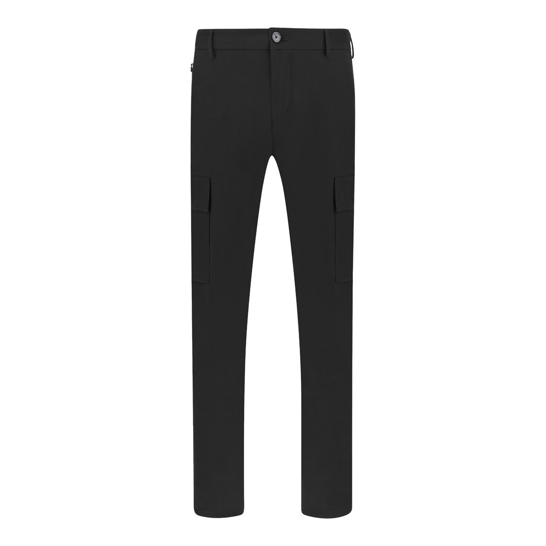 Paul & Shark Men's Black Dynamic Cargo Pants, Man, Size: 58