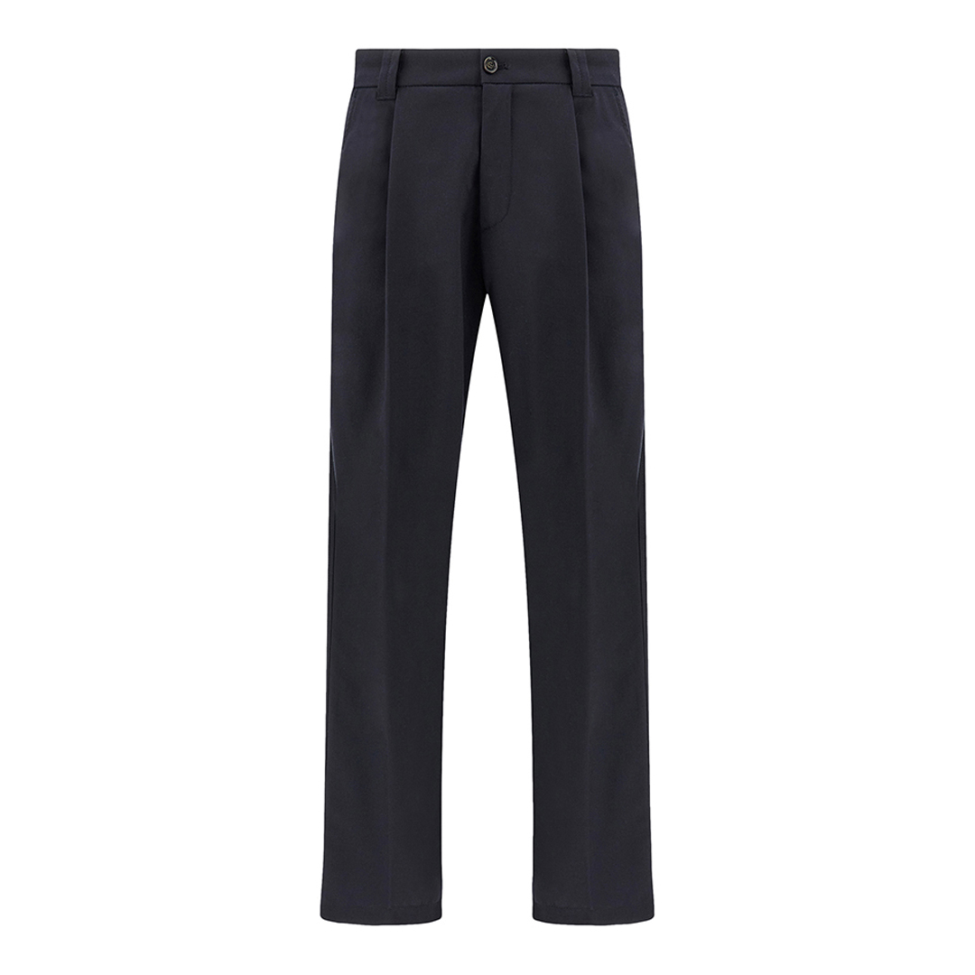 Pantalone Como in tech wool, Uomo, BLU, Taglia: 48