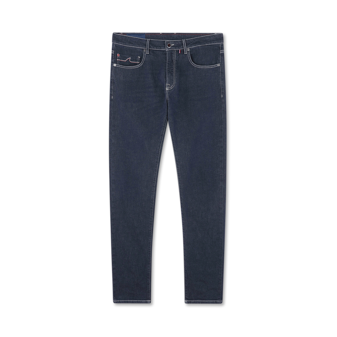 Paul & Shark Jeans Red Rivet In Giza Cotton Denim Stretch In Blu Medio Jeans