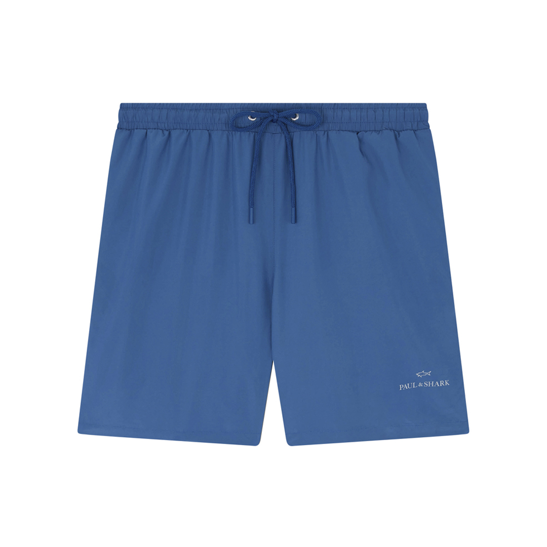 Paul & Shark Costume Da Bagno Con Stampa Logo Reflective In Avio