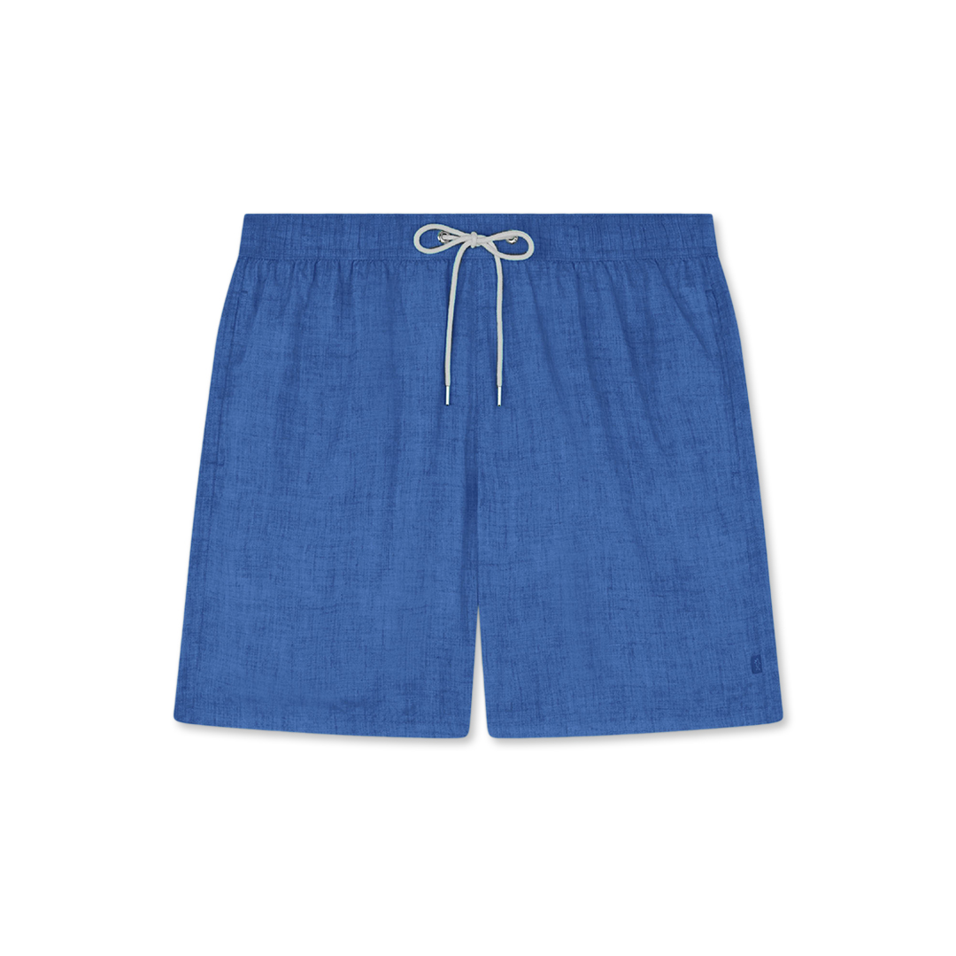Paul & Shark Costume Da Bagno Con Stampa Effetto Lino In Blu