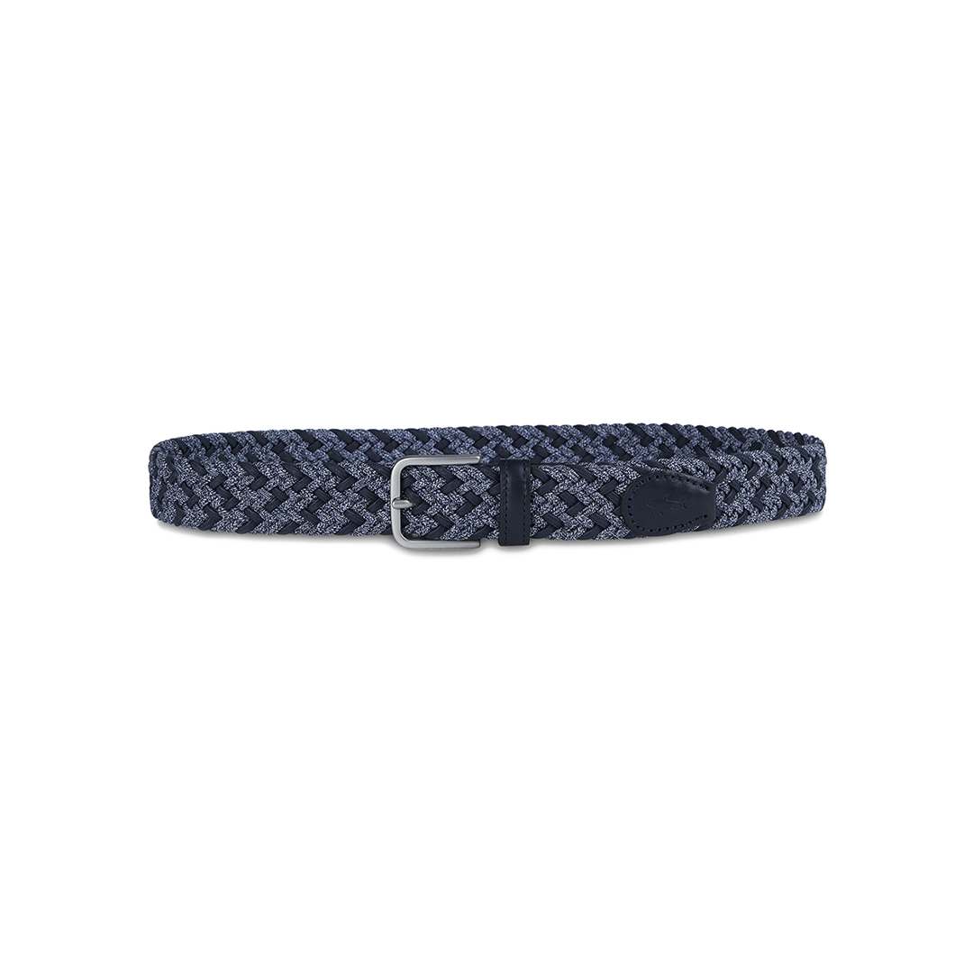 Paul & Shark Cintura Elastica Intrecciata Con Rifiniture In Pelle In Blu