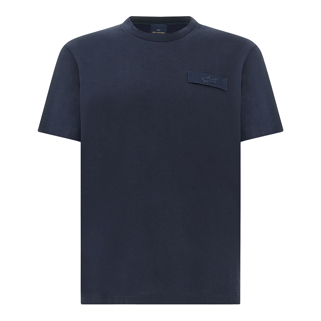 Paul & Shark Men's Dama Blue Structured Cotton Jersey T-Shirt, Man, Size: 4XL