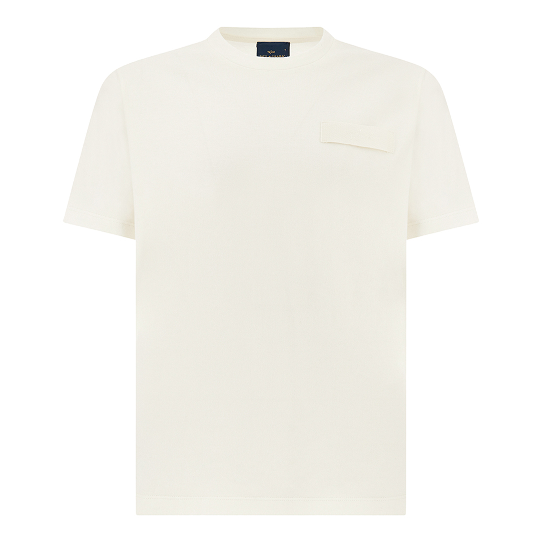 Paul & Shark Men's Blanc De Blanc Structured Cotton Jersey T-Shirt, Man, Size: 4XL