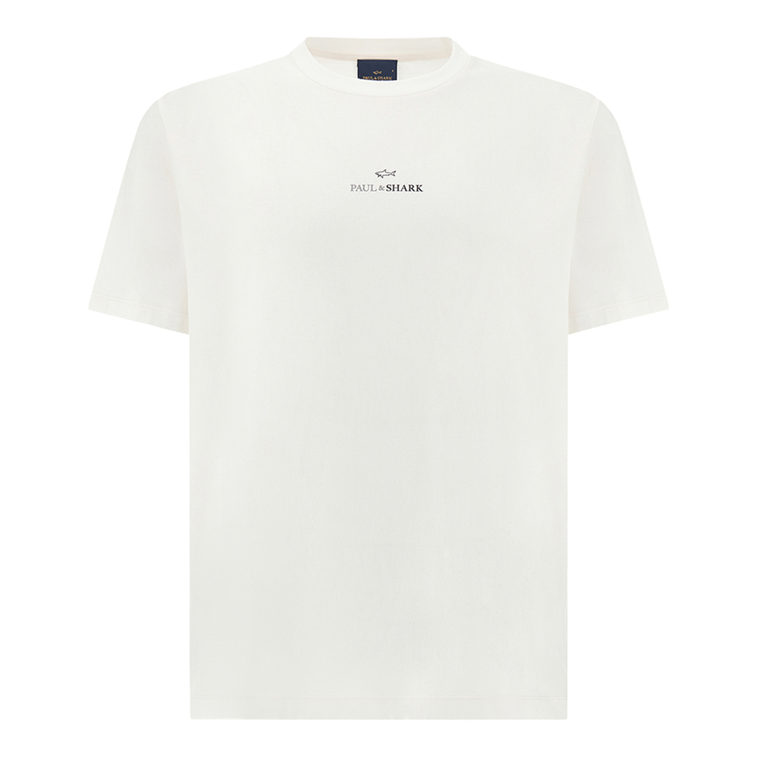 Paul & Shark Cotton Jersey T-shirt With Print In White
