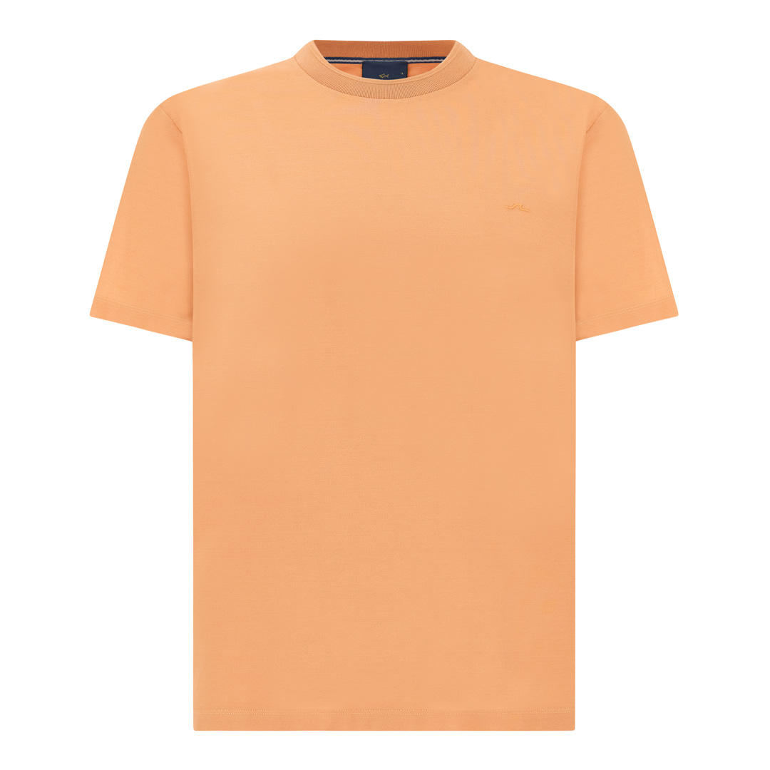 Paul & Shark Men's Apricot Wash Fine Piqué Cotton T-Shirt, Man, Size: 4XL