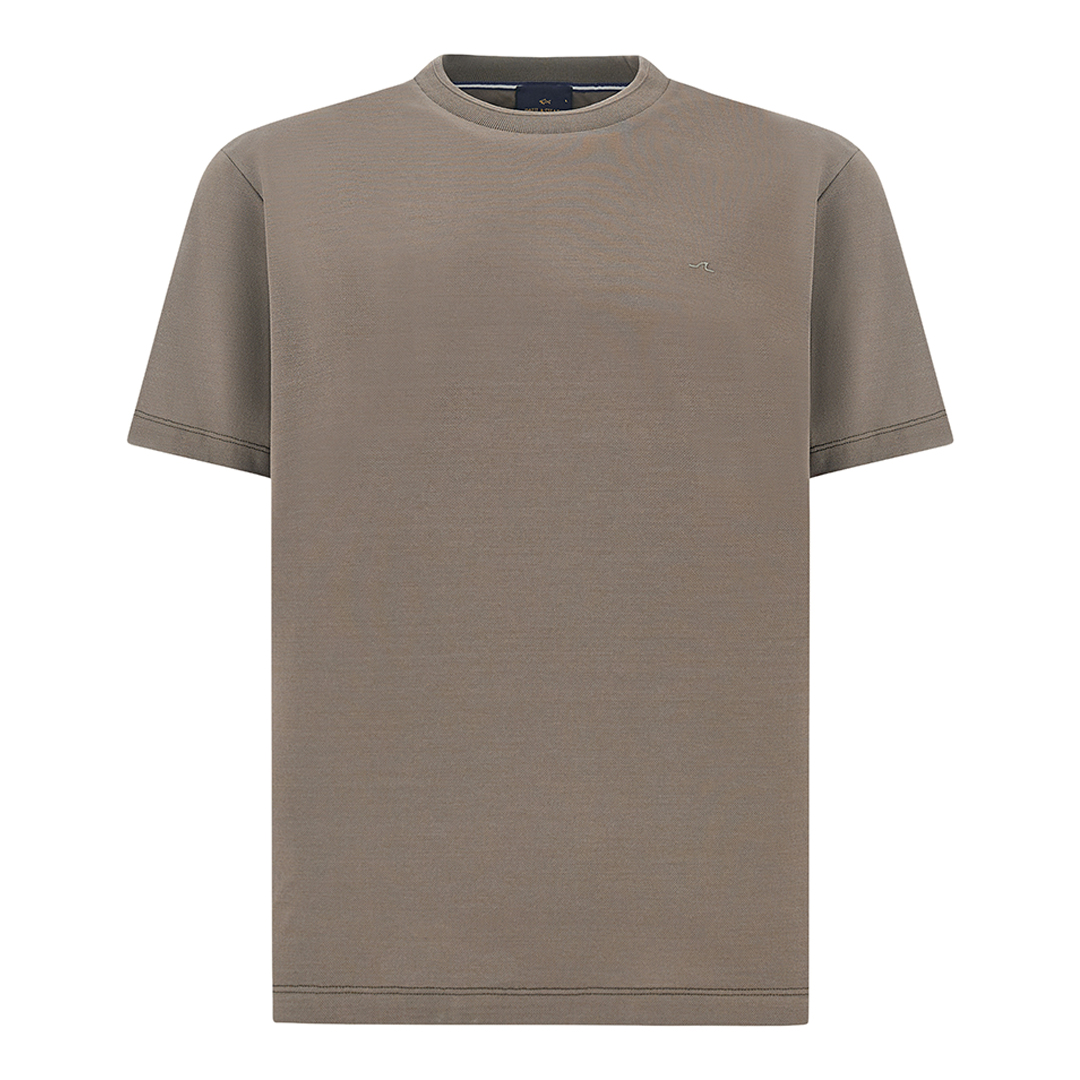 Paul & Shark Men's Morel Fine Piqué Cotton T-Shirt, Man, Size: Xxl