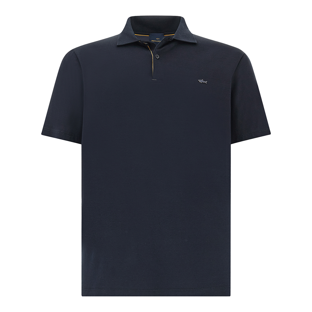 Paul & Shark Men's Blue Nights-Gold Polo In Double Mercerised Cotton Jersey, Man, Size: 3XL